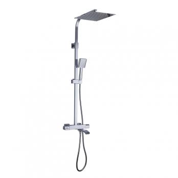 Душевая система термостат  G2407-40 GAPPO лейка "Тропический душ" квадрат 300*300 ХРОМ