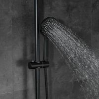 Душевая система термостат  G2490-6 GAPPO лейка "Тропический душ" D225 ЧЕРНЫЙ