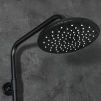 Душевая система термостат  G2490-6 GAPPO лейка "Тропический душ" D225 ЧЕРНЫЙ