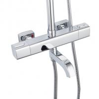 Душевая система термостат  G2491 GAPPO лейка "Тропический душ" квадрат 250*250 ХРОМ