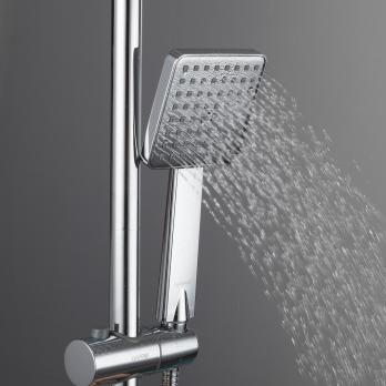 Душевая система термостат  G2491 GAPPO лейка "Тропический душ" квадрат 250*250 ХРОМ