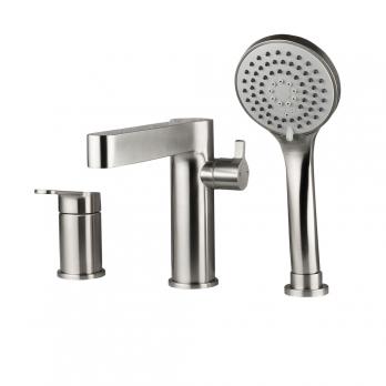 Смеситель для акриловой ванны 35к G1199-30 GAPPO нерж сталь, (3 отв.) САТИН