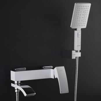 Смеситель для ванны 35к G3207-8 GAPPO БЕЛЫЙ-ХРОМ