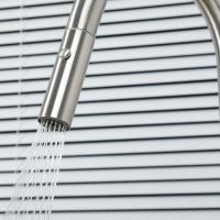 Смеситель для кухни 35к G4398-45 GAPPO нерж. сталь, высокий выдвижной излив, САТИН