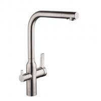 Смеситель для кухни 35к G4399-4 GAPPO с вых. для питьевого фильтра, нерж. сталь, п/гайку САТИН
