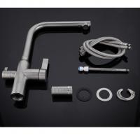 Смеситель для кухни 35к G4399-4 GAPPO с вых. для питьевого фильтра, нерж. сталь, п/гайку САТИН