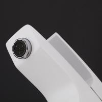 Смеситель для раковины 35к G1007-7 GAPPO литой, п/гайку, БЕЛЫЙ-ХРОМ