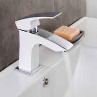 Смеситель для раковины 35к G1007-7 GAPPO литой, п/гайку, БЕЛЫЙ-ХРОМ