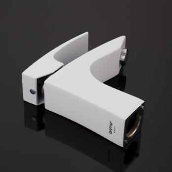 Смеситель для раковины 35к G1007-7 GAPPO литой, п/гайку, БЕЛЫЙ-ХРОМ