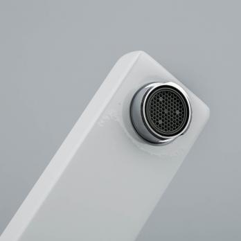 Смеситель для раковины 35к G1017-2 GAPPO литой, высокий, БЕЛЫЙ-ХРОМ