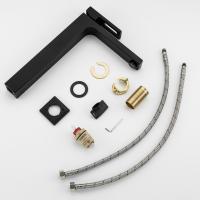 Смеситель для раковины 35к G1017-62 GAPPO высокий, литой, п/гайку, ЧЕРНЫЙ