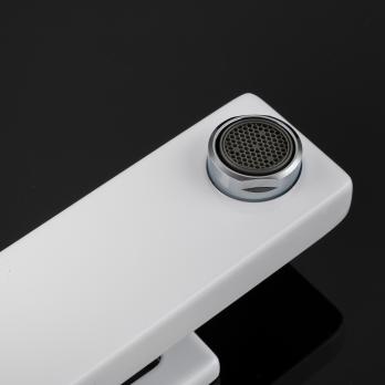 Смеситель для раковины 35к G1017-8 GAPPO литой, п/гайку, БЕЛЫЙ-ХРОМ