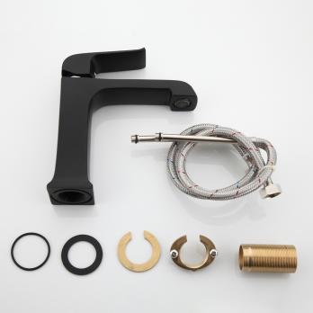 Смеситель для раковины 35к G1050 GAPPO литой, п/гайку, ЧЕРНЫЙ