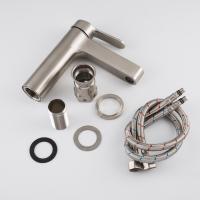 Смеситель для раковины 35к G1099-30 GAPPO нерж. сталь, литой, п/гайку, САТИН