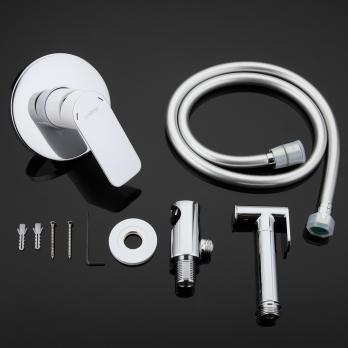 Смеситель с гигиенической лейкой  35к G7248 GAPPO встраиваемый БЕЛЫЙ-ХРОМ