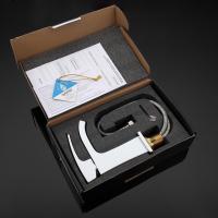 Смеситель для раковины 35к G1007-8 GAPPO литой, п/гайку, БЕЛЫЙ-Хром