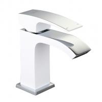 Смеситель для раковины 35к G1007-8 GAPPO литой, п/гайку, БЕЛЫЙ-Хром