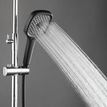 Лейка для душа GAPPO G003 3 режима, квадрат, ЧЕРНЫЙ