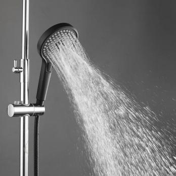 Лейка для душа GAPPO G004 3 режима, круглая, ЧЕРНЫЙ