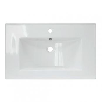 Раковина накладная "Quadro 75"" белая с отв без кроншт (Sanita Luxe)
