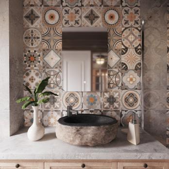 Зеркало MIXLINE "Алон радиус" - ЭКОНОМ 500*700 (ШВ) светодиодная подсветка, сенсорный выключатель