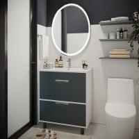 Тумба д/ванной "Байкал-75"  под раковину Quadro-75 (Sanita Luxe) (ПВХ)