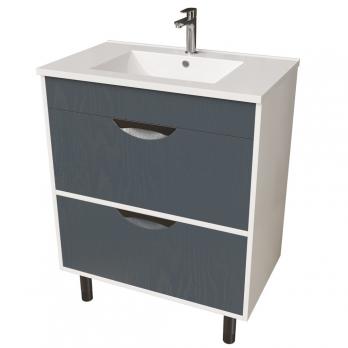 Тумба д/ванной "Байкал-75"  под раковину Quadro-75 (Sanita Luxe) (ПВХ)