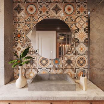 Зеркало MIXLINE "Алон круг" - ЭКОНОМ D700 светодиодная подсветка, сенсорный выключатель