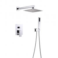 Душевая система 35к ПРОФСАН ПСМ-CB-02 лейка "Тропический душ квадрат " встраиваемая, ХРОМ