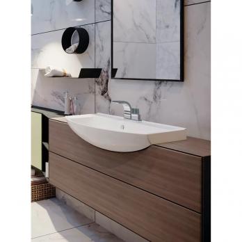 Раковина накладная "Best-65" белая, без кроншт (Sanita Luxe) (WB.FN/Best/65-C/WHT)