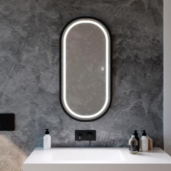 Зеркало MIXLINE "Виола-лофт" 500*1000 (ШВ) пластик. рама, сенсорный выключатель, гор/верт крепеж