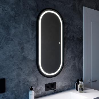 Зеркало MIXLINE "Виола-лофт" 500*1000 (ШВ) пластик. рама, сенсорный выключатель, гор/верт крепеж