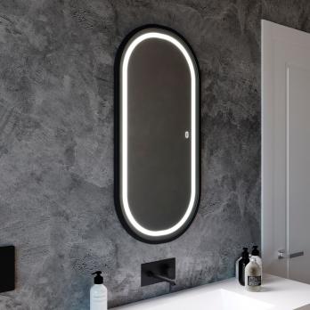 Зеркало MIXLINE "Виола-лофт" 500*1000 (ШВ) пластик. рама, сенсорный выключатель, гор/верт крепеж