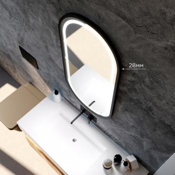 Зеркало MIXLINE "Виола-лофт" 500*1000 (ШВ) пластик. рама, сенсорный выключатель, гор/верт крепеж