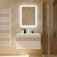 Зеркало MIXLINE "Норма-Лайт" 600*800 (ШВ) ал. профиль, сенсорный выключатель,светодиодная подсветка