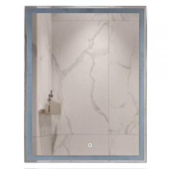 Зеркало MIXLINE "Норма-Лайт" 600*800 (ШВ) ал. профиль, сенсорный выключатель,светодиодная подсветка