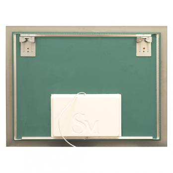 Зеркало MIXLINE "Норма-Лайт" 800*600 (ШВ) ал. профиль, сенсорный выключатель,светодиодная подсветка