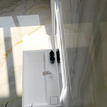 Зеркало MIXLINE "Норма-Лайт" 800*600 (ШВ) ал. профиль, сенсорный выключатель,светодиодная подсветка