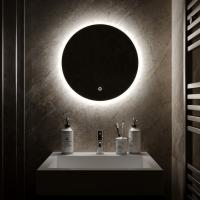 Зеркало MIXLINE "Саванна-Лайт" D500 сенсорный выкл., светодиодная открытая подсветка