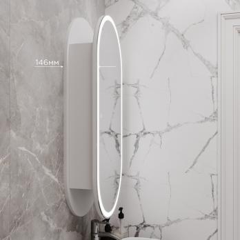 Зеркальный шкаф MIXLINE "Сохо" 500*1000 (ШВ) БЕЛЫЙ, правый,сенсорный выкл, светодиодная подсветка