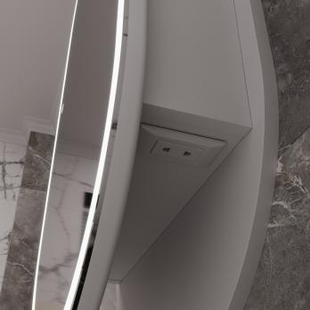 Зеркальный шкаф MIXLINE "Сохо" 500*1000 (ШВ) БЕЛЫЙ, правый,сенсорный выкл, светодиодная подсветка