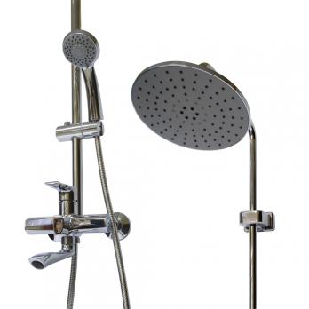 Душевая система Glauf GOB16-A134 (смеситель35К +лейка 1 поз.+душ.шланг+тропич.душ.)