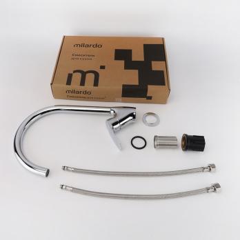 Смеситель для кухни 35к Milardo RORSB0JM05 "Rora"  высокий пов. излив, ХРОМ