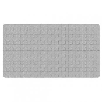 Коврик 69х38 на присосках "Мозаика" серый