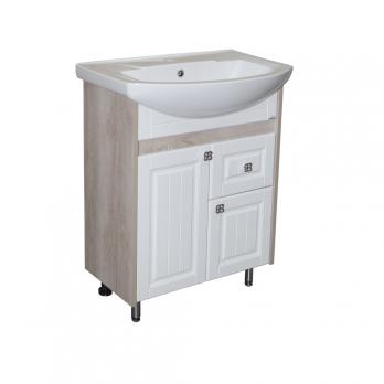 Тумба д/ванной "ВЕРСАЛЬ-65" белое дерево под раковину Best-65 (Sanita Lux) (ПВХ)