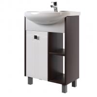 Тумба д/ванной "БОСКО-65" белая/венге под раковину Best-65 (Sanita Lux)(ПВХ)