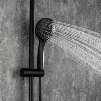 Душевая система 35k F2429 FRAP лейка "Тропич. душ" (D230мм, черный, латунь)