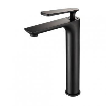 Смеситель для раковины 35к F1052-57 FRAP (высокий, литой, п/гайку, ЧЕРНЫЙ, латунь)