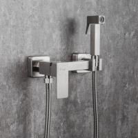 Смеситель с гигиенической лейкой 25k F7504-5 (хром матовый, латунь)