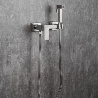 Смеситель с гигиенической лейкой 25k F7504-5 (хром матовый, латунь)